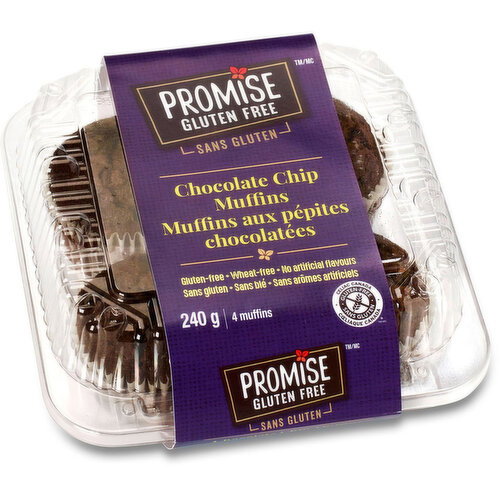 Promise Gluten Free - Chocolate Chip Muffins, 4 Pack