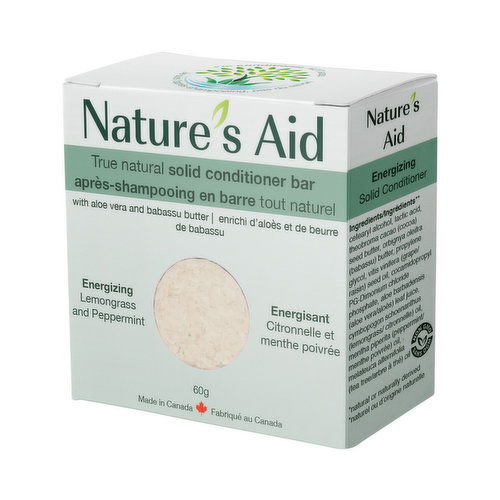 Nature's Aid - Conditioner Bar Energizing Lemongrass & Tea Tree