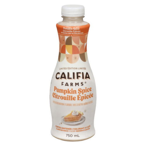 Califia Farms - Almond Coffee Whitener, Pumpkin Spice Limited Edition