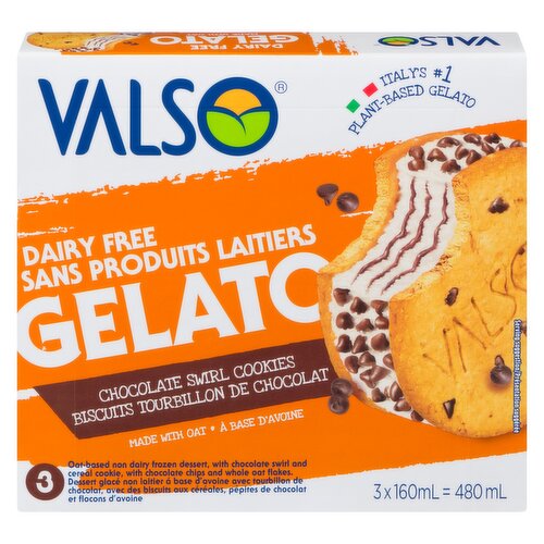 Valso - Valso Dairy Free Gelato Chocolate Swirl Cookies