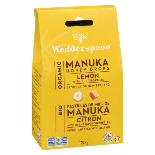 Wedderspoon - Manuka Honey Drops, Lemon