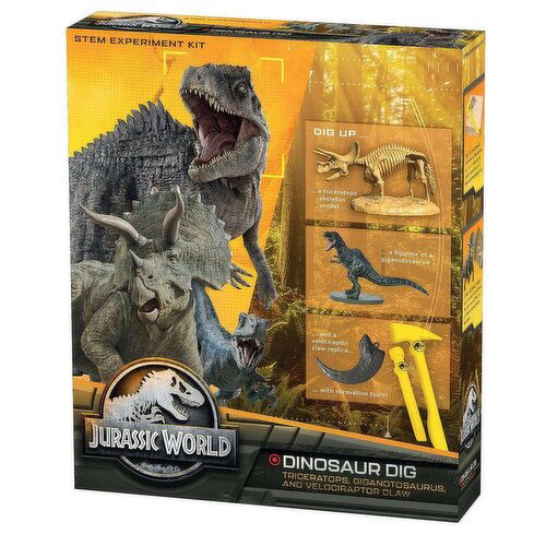 Jurassic World - Dinosaur Dig - Triceratops, Giganotosaurus, and Velociraptor Claw