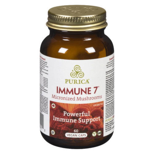 PURICA - Immune 7 Micronized Mushrooms Capsules Powerful Immune Support