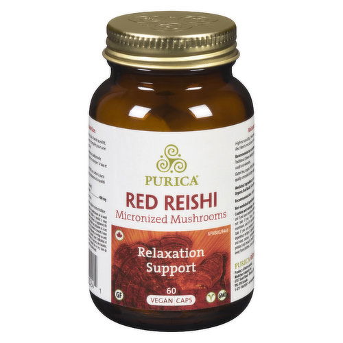 PURICA - Red Reishi Micronized Mushroom Capsules