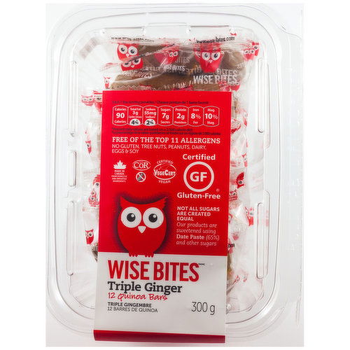 Wise Bites - Quinoa Triple Ginger Bars