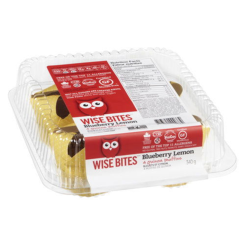 Wise Bites - Blueberry Lemon Quinoa Muffins 4 Pack