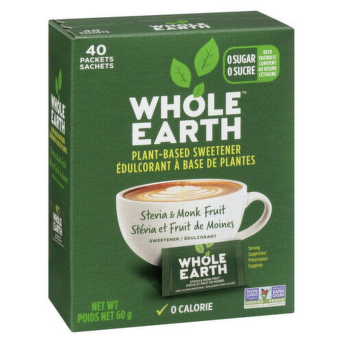 Whole Earth - Stevia & Monk Fruit Sweetener