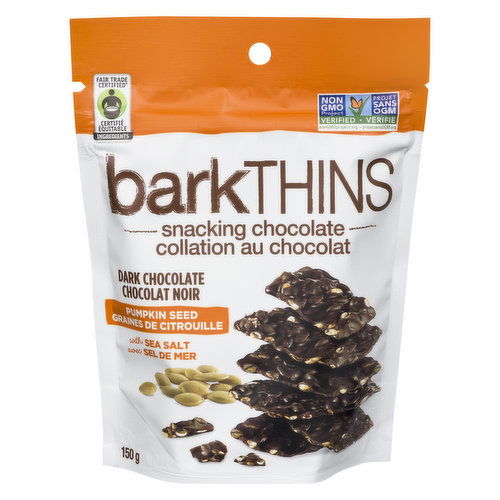 Bark Thins - Snacking Chocolate - Dark Chocolate Pumpkin Seed