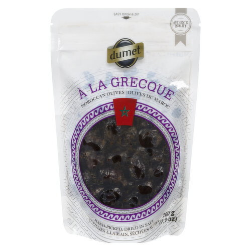 dumet - A La Grecque Moroccan Black Olives w/Pit