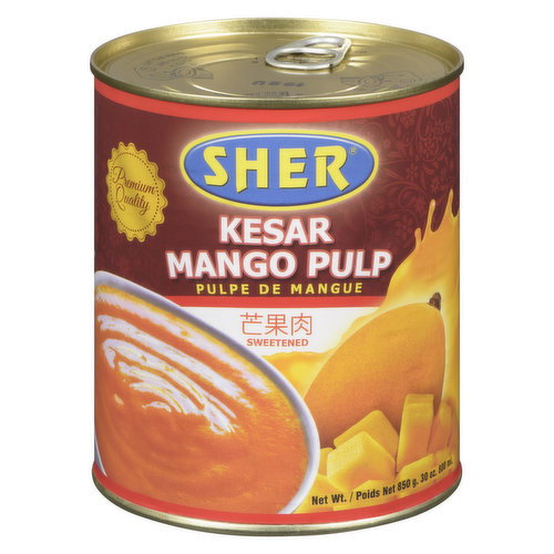 Sher - Kesar Mango Pulp, Sweetened