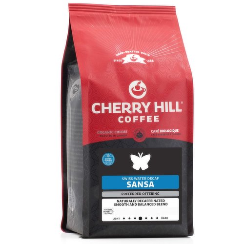 CHERRY HILL COFFEE - Swiss Water Decaf Sansa Medium Roast - Whole Bean
