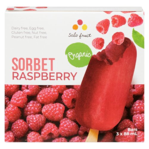 Solo Fruit - Sorbet Bar Raspberry Organic