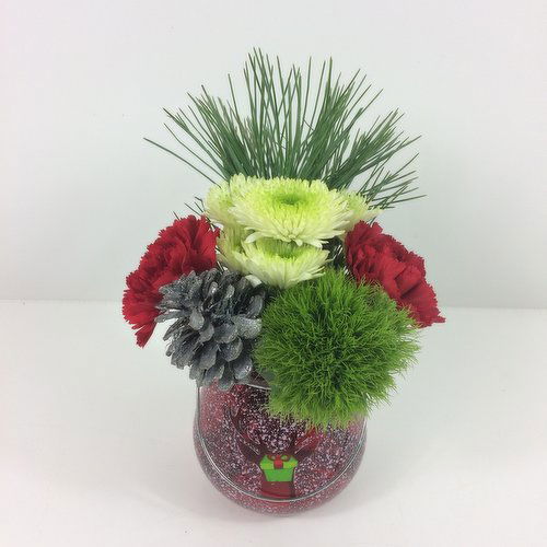 Holiday Arrangement - Let It Snow Bubble Jar