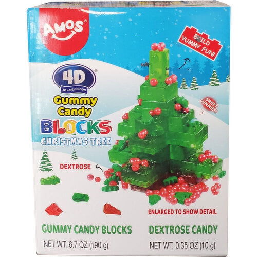 AMOS - 4D Gummy Candy Blocks Christmas Tree