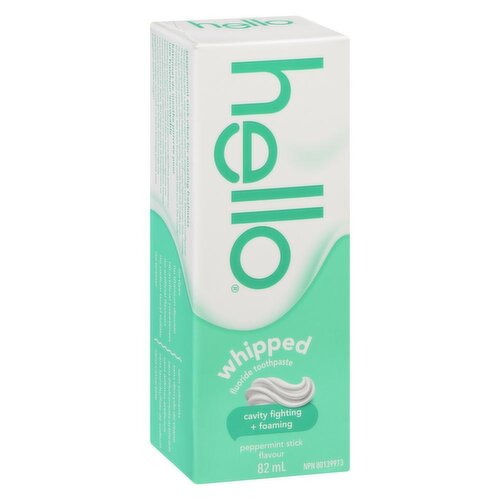 Hello - Whipped Fluoride Toothpaste Peppermint Stick Flavour