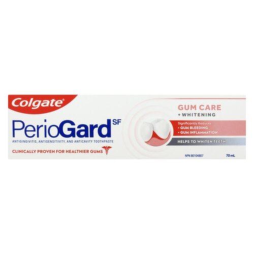 Colgate - PerioGard SF Antigingivitis, Antisensitivity, and Anticavity Toothpaste Gum Care + Whitening