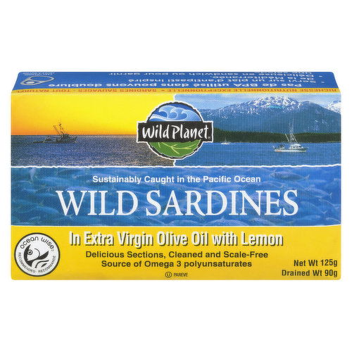 Wild Planet - Sardines in Extra Virgin Olive Oil with Lemon