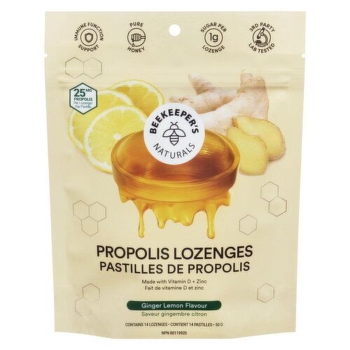 Beekeeper's Naturals - Propolis Lozenges Lemon Ginger