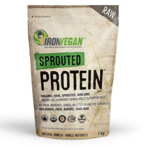 Iron Vegan - Sprouted Protein Drink Mix - Natural Vanilla