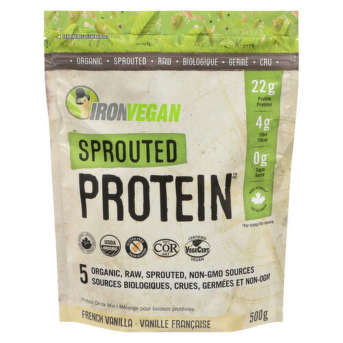 IRON VEGAN - Sprouted Protein Powder French Vanilla