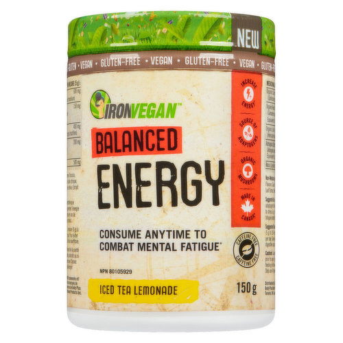 Iron Vegan - Iron Vegan Balanced Energy Iced Tea