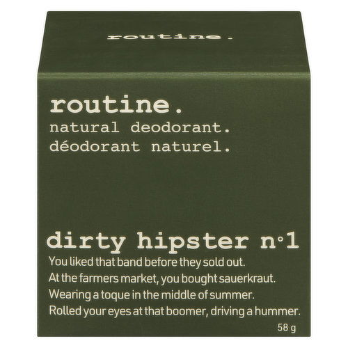 routine. - Deodorant Dirty Hipster