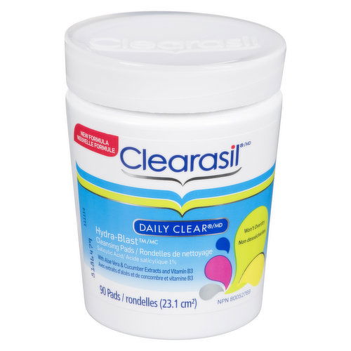 Clearasil - Hydra Blast Daily Clear Cleansing Pads