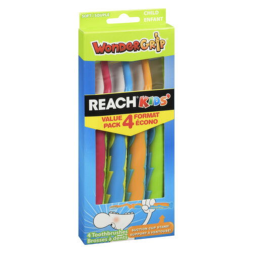 Reach - Kids Wonder Grip Toothbrushes Value Pack