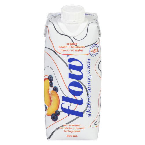 Flow Water - Alkaline Spring Water Organic Peach & Blueberry