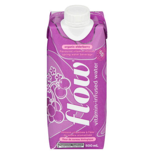 Flow Water - Infused Alkaline Spring Water Elderberry Organic