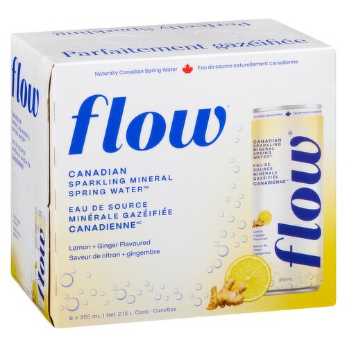 flow - Sparkling Mineral Spring Water - Lemon & Ginger