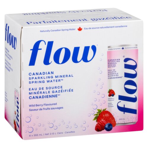flow - Sparkling Mineral Spring Water - Wild Berry