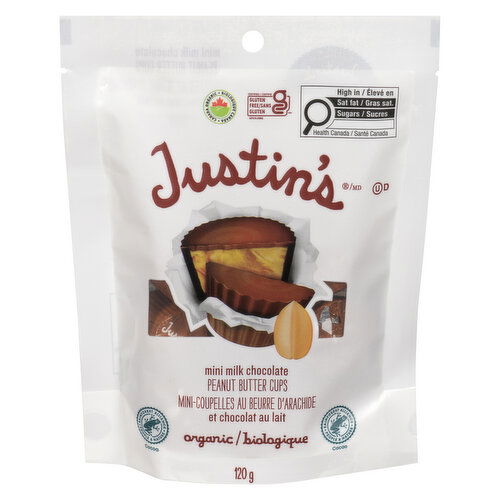 Justins - Mini Milk Chocolate Peanut Butter Cups Organic