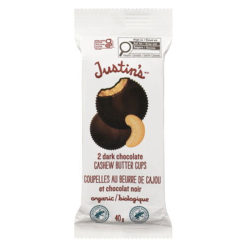 Justins - Dark Chocolate Cashew Butter Cups 2Pk