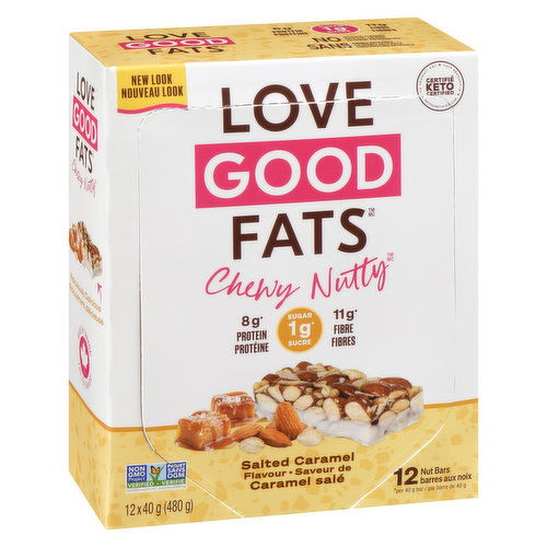 LOVE GOOD FATS - Bar Chewy Nutty Salted Caramel