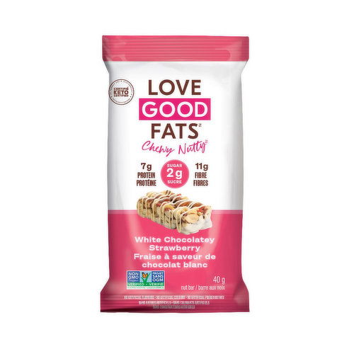 Love Good Fats - Chewy Nutty White Chocolate Strawberry Bar