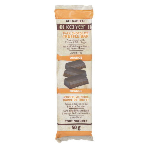 Kayer - Dark Chocolate Truffle Bar Orange