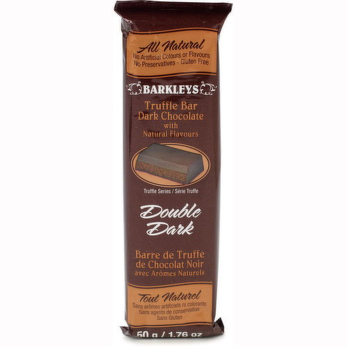 BARKLEYS - Truffle Bar Dark Chocolate - Double Dark
