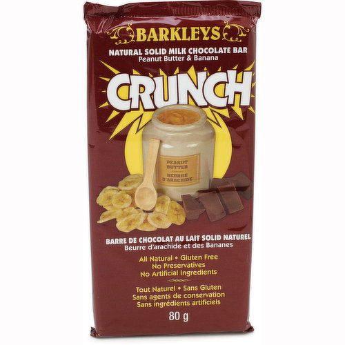 BARKLEYS - Crunch Peanut Butter & Banana Chocolate Bar