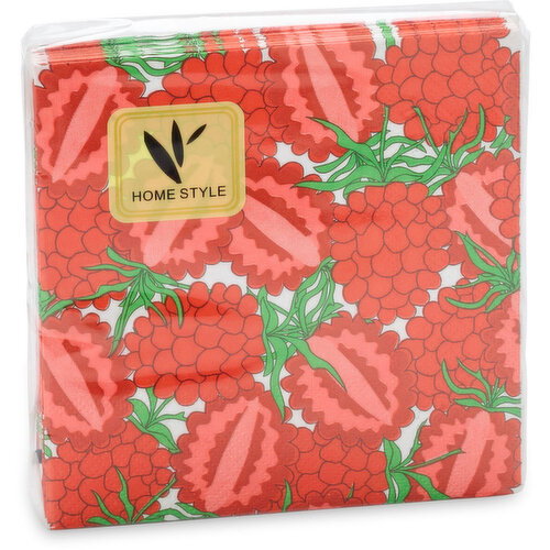 Homestyle - Cocktail Napkins, Raspberry