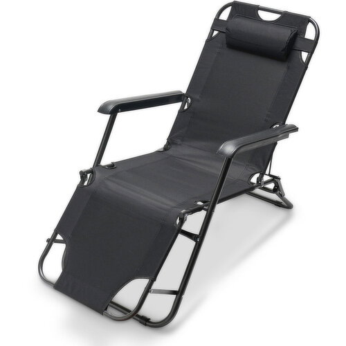 Beach Chair - Reclining, Black