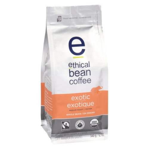 Ethical Bean Coffee - Exotic Whole Bean - Medium Roast