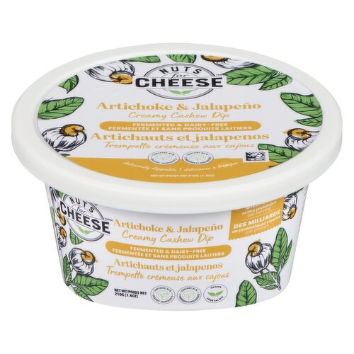 Nuts for Cheese - Cashew Dip Artichoke & Jalapeno