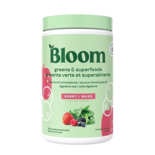 Bloom - Greems & Super Foods Powder, Berry Flavour
