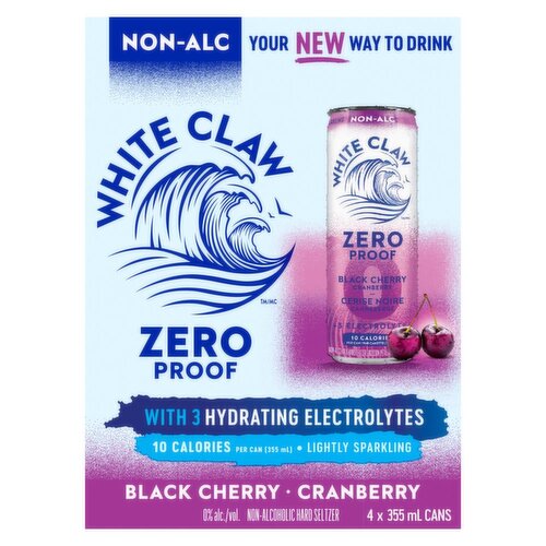 White Claw - Zero Black Cherry Cranberry, 355 mL