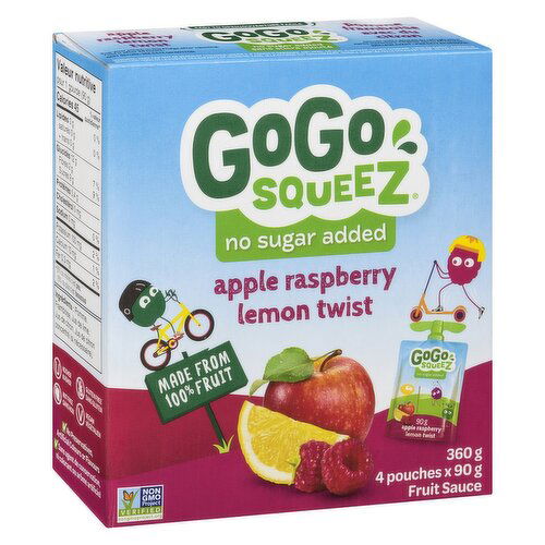 Gogo Squeez - Apple Raspberry Lemon Fruit Sauce