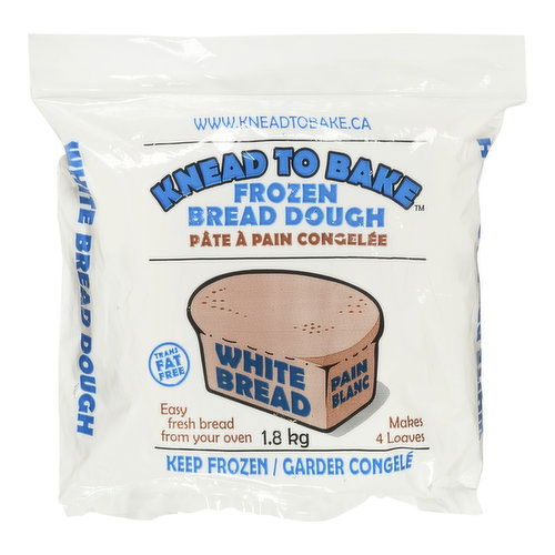 Knead To Bake - Frozen White Bread Dough,1.8 kg.