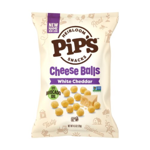 Pip's Heirloom Snacks - White Cheddar Cheese Balls