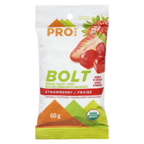 Probar - Bolt Energy Chews Strawberry Organic