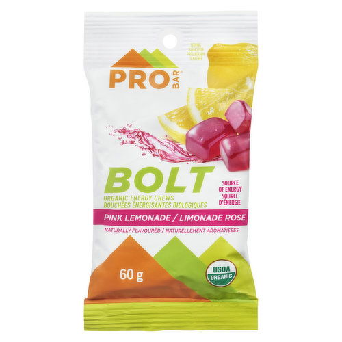 Probar - Bolt Energy Chews Pink Lemonade Organic